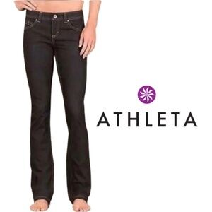 ATHLETA Dark Wash Rinse Frontier Hiking Denim Pants Straight Leg Jeans - 8T